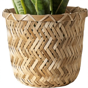 Jardinière d'intérieur en bambou naturel durable et écologique - Product Image 1