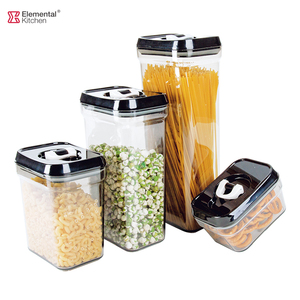 Storage Jars Stackable Plastic Storage Canister With Airtight Lid BPA Free Food Storage Container Jar