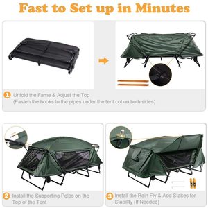 Tenda da Campeggio Automatica Pieghevole Oversize per Due Persone, Quattro Stagioni, con Letto Integrato, in Tessuto Oxford - Product Image 5