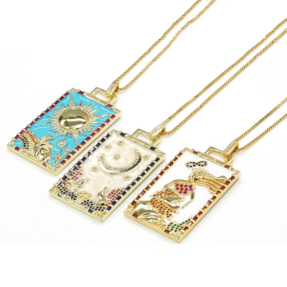 Италия ожерелье на заказ ювелирные изделия Позолоченные эмалевые Подвески кулон