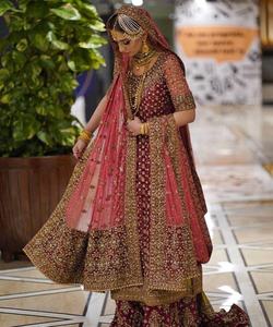 Atiya libas อินเดีย/ปากีสถานเจ้าสาวแบบดั้งเดิมดูมีระดับชารายาว kurta zozi วัสดุอะซิเตทสำหรับปัก - Product Image 2