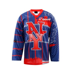 Nouveau maillot de hockey sur glace pour hommes, personnalisé, à manches longues, en polyester 100%, vierge pour sublimation, vente en gros - Product Image 5