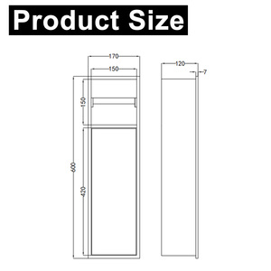 Porte-<span class=keywords><strong>papier</strong></span> hygiénique mural encastré brossé avec armoire de rangement pour <span class=keywords><strong>brosse</strong></span> de <span class=keywords><strong>toilette</strong></span> en acier inoxydable 304 salle de bain - Product Image 4