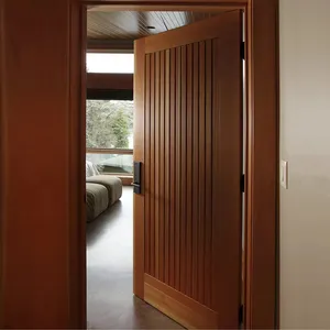 목조 침실 인테리어 단단한 나무 문 집 정문 나무 문 디자인 현대 인테리어 홈 정문