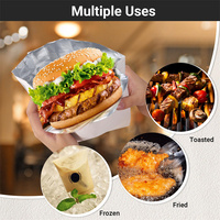Sacs en papier d'aluminium anti-graisse personnalisés pour l'emballage alimentaire du pain, des sandwichs, des burgers et des barbecues – Isolation thermique