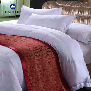 Tope noté 5 étoiles lit décoratif coureur fournisseurs de linge d'hôtel pour hôtel, draps en lin 100% microfibre hôtel à <span class=keywords><strong>new</strong></span> york - Product Image 2