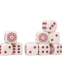 Dés de jeu personnalisés 16mm 6 faces point rouge coins arrondis coloré divertissement dés de table barre de jeu dés de jeu avec logo