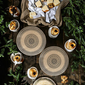 Juego de Manteles Individuales de Lujo para Bodas, Modernos, de Yute, para Desayuno y Cocina, Resistentes al Calor y Elegantes - Product Image 3