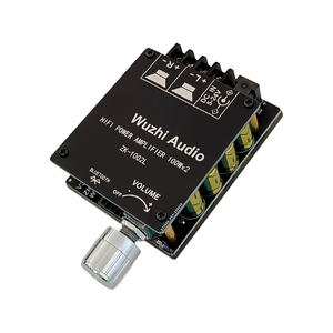 武知音频ZK-1002L 100W X 2迷你大功率<span class=keywords><strong>5.0</strong></span> <span class=keywords><strong>BT</strong></span>扬声器放大器板声音模块旋钮调节音量开关 - Product Image 1