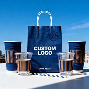 Tùy chỉnh dùng một lần nước ép trái cây uống cà phê bao bì giấy ly cà phê với nắp - Product Image 3