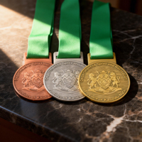 Fabrica alta calidad lujo venta al por mayor barato Metal deporte oro Premio Copa trofeos y medallas