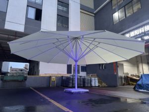 Personalizado tamaño grande 4x4m 5x5m 6x6m enorme paraguas al aire libre cerveza café bebida bar sombrilla telescópica <span class=keywords><strong>patio</strong></span> paraguas