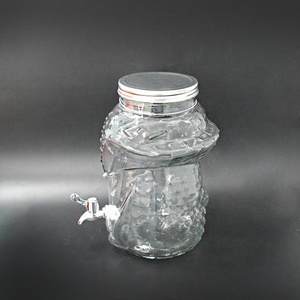 4L distributore di bevande in vetro vasi con coperchio in metallo e toccare - Product Image 3