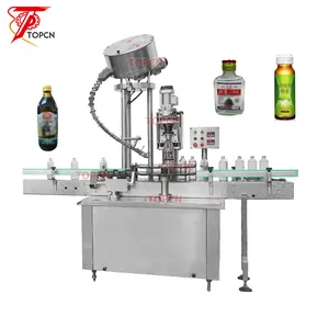 Single Head Electric Automatic Aluminum Cap Wine Glass Bottle ROPP Caps Sealing Capping Machine With Conveyor