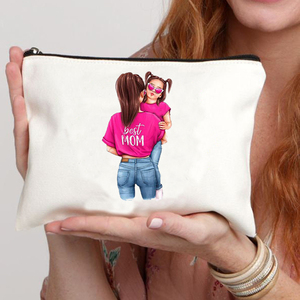 Borsa Cosmetica in Tela con Stampa Famiglia e Bambino, Calda e Alla Moda, da Viaggio, Organizer con Cerniera, Regalo <span class=keywords><strong>per</strong></span> la Mamma, Uso Quotidiano - Product Image 1