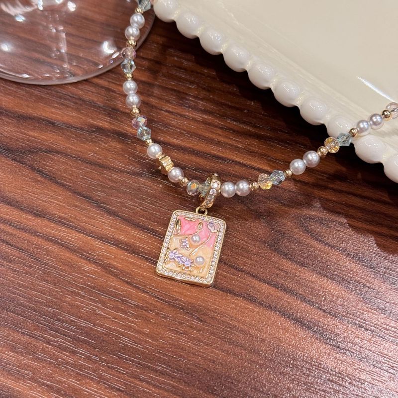 New Style Kawaii Pink Crystal Beaded