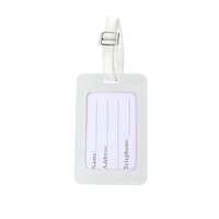 Étiquettes de bagage personnalisées en cuir PU de luxe, écologiques, portables, à la mode, vierges, pour compagnies aériennes, en gros
