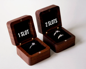 Caja de anillo de boda de madera de nogal negro de madera de <span class=keywords><strong>haya</strong></span> personalizada para propuesta de boda regalo de graduación de Navidad - Product Image 4
