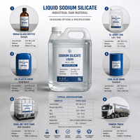 Silicate de sodium liquide de qualité industrielle (verre de soude) CAS 1344-09-8, haute pureté, résistant aux alcalis, adhésif, liant, réactifs
