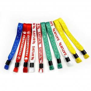 Bracelets en tissu personnalisés avec logo, promotionnels, pour club de musique, à usage unique - Product Image 1