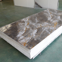 Tablero UV Moderno de Alto Brillo, PVC Laminado con Diseño Floral para Interiores, para Sala de Estar