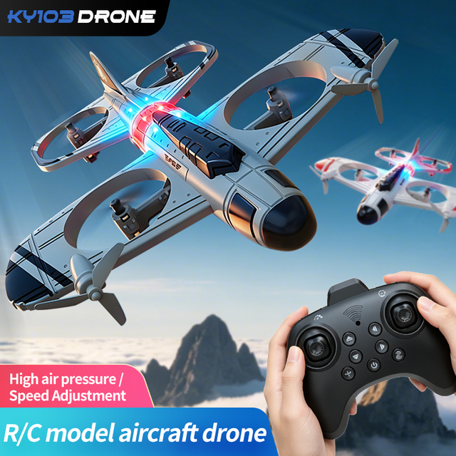 KY103 Remote Control Airplane 360 Rotating One-key Landing Hovering Around Mini Ultralight Aircraft Model Rc Drone