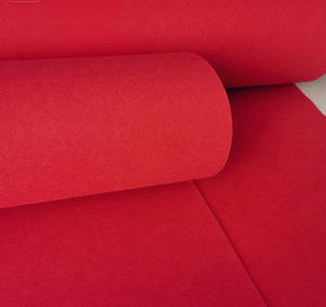 Alfombra <span class=keywords><strong>de</strong></span> exposición lisa <span class=keywords><strong>de</strong></span> terciopelo no tejido carmesí profundo con acabado satinado Premium para grandes bodas catedrales lugares poliéster - Product Image 4