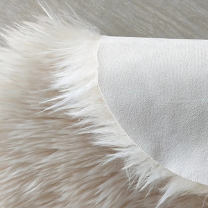 Tapis tricoté moelleux en fausse peau de mouton <span class=keywords><strong>beige</strong></span> lavable chambre adolescent dortoir salon mignon tapis floral - Product Image 3