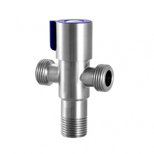 Robinet d'angle en acier inoxydable 15 mm à filetage mâle, vanne d'arrêt pour chauffe-eau, une entrée, deux sorties, entrée murale - Product Image 1