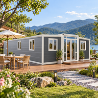 Maison conteneur modulaire préfabriquée extensible de luxe à 2 chambres, facile à assembler, pour hébergement en resort de type boutique