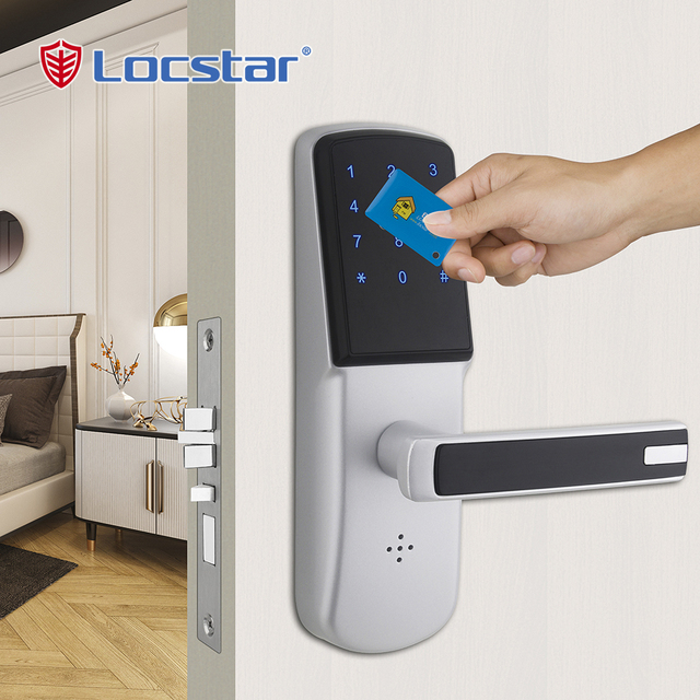 Locstar High Quality Digital Door Handle Lock Home Automation Zwave Smart Wifi Locks