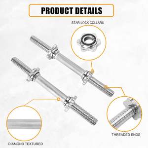 Pasangan yang dapat disesuaikan latihan Gym latihan angkat besi <span class=keywords><strong>Dumbbell</strong></span> <span class=keywords><strong>Bar</strong></span> menangani 1 inci Diameter berulir berat bebas bobot - Product Image 5