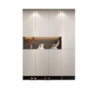Meuble à chaussures intégré sur mesure pour entrée, grande capacité, armoire de rangement pour couloir, OEM ODM personnalisable, utilisation en salon ou hôtel, en bois