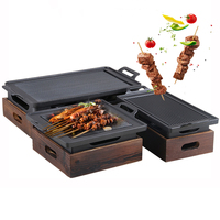 Barbecue Portable sans fumée gril coréen japonais Barbecue gril charbon de bois barbecue four poêle à alcool ménage antiadhésif outils de cuisson