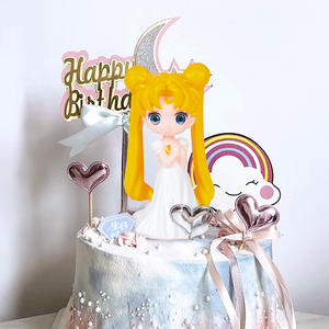 เซเลอร์มูน คิว-สไตล์ ชุดฟิกเกอร์ อุซากิ ซึคิโนะ และ เจ้าหญิงเซเรนิตี้ 2 ท่าทาง ชุดนักเรียนกะลาสี ชุดเดรสสีขาว พร้อมฐานสำหรับนักสะสม - Product Image 4