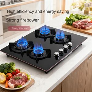 Fornello a <span class=keywords><strong>Gas</strong></span> a 4 Fuochi con Cottura Sincronizzata, Risparmio Energetico, Accensione Piezoelettrica in Ceramica, da Tavolo o Incasso, Doppio Uso - Product Image 4