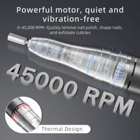 HX-2607 45000RPM Machine à ongles électrique professionnelle 45 vitesses Rechargeable 2400mAh Portable pour usage commercial et domestique