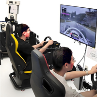 Simulador de Carreras 3DOF-6DOF para Autos y Camiones, Asiento de Simulación de Carreras de Fibra de Vidrio Compatible con Logitech G25/G27/G29/G920, para Interiores/Exteriores, Centros Comerciales
