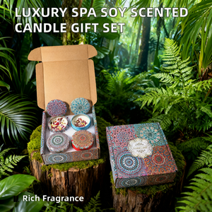 Bougie parfumée avec couvercle et boîte, marque privée, lavande, cire de soja naturelle, luxe, 12 oz, parfum gourmet plus intense pour bougie - Product Image 3