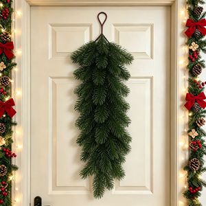 Guanyi Guirlande murale artificielle en cèdre et cyprès, décoration de Noël, décoration d'intérieur, lot de 5 pièces avec baies et citrouilles - Product Image 2
