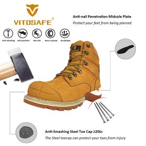 Botas de seguridad de cuero Unisex, Toecap de acero, nuevo estilo, VITO2339 - Product Image 3