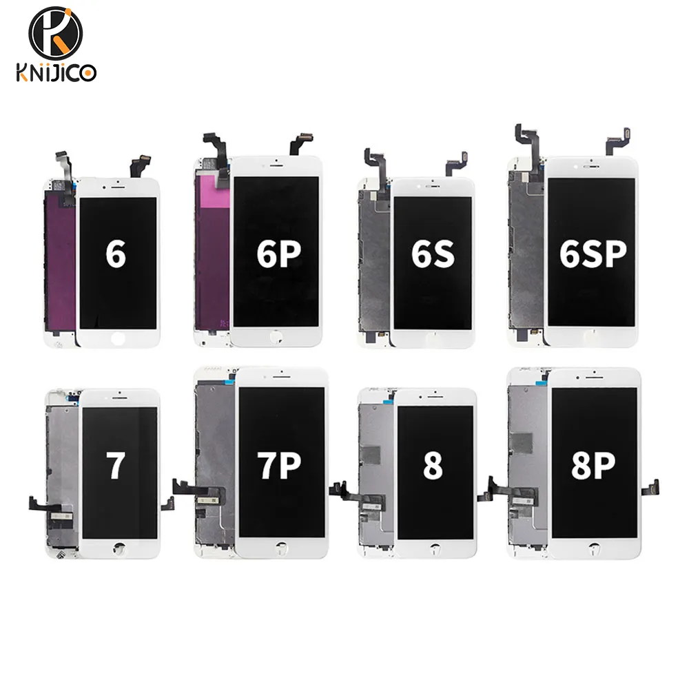 KO lcd displayer cell phone parts touch screen display lcd for iphone 6 6s 7 8 mobile phone lcd screen wholesale for iphone