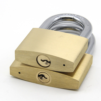 Cadenas en laiton jaune de haute qualité 40/50/60 mm avec clé passe-partout, noyau de serrure en cuivre pur économique de Chine