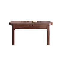 Table à manger ronde en bois d'ébène massif pour salons de style farmhouse, bureaux à domicile, appartements et hôtels, design chinois, respectueux de l'environnement