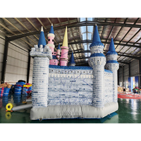 Château gonflable commercial en PVC pour enfants, thème Princesse des contes de fées, grande structure de jeux pour mariages, parcs d'attractions et locations de fêtes