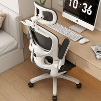 Chaise de bureau ergonomique accoudoir rabattable fonction pivotante chaise de direction importée avec appui-tête réglable maille plastique pas cher