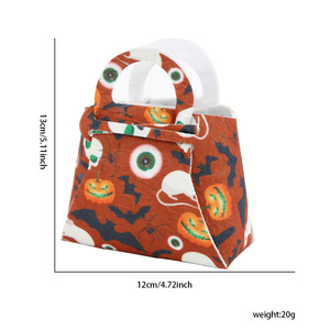 Sacchetto di feltro decorativo di <span class=keywords><strong>Halloween</strong></span> borsa di caramelle con stampa strega di zucca borsa Tote di <span class=keywords><strong>Halloween</strong></span> <span class=keywords><strong>per</strong></span> bambini - Product Image 5