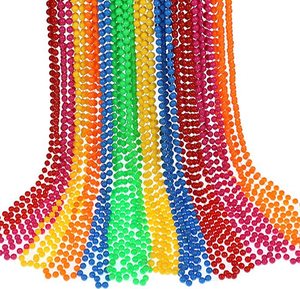 Manik-manik Mardi Gras Grosir, Kalung Manik-manik Mardi Gras Aneka Ragam 33 Inci 7mm, Aksesoris Kostum Pesta - Product Image 4