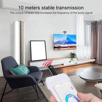 Adaptor Remote Control inframerah nirkabel, peralatan warna hitam, adaptor pengendali aplikasi pintar pemancar IR untuk TV DVD, ponsel Android