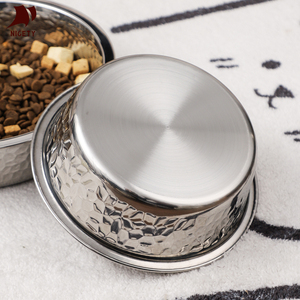 Bols pour chiens écologiques très demandés, design martelé <span class=keywords><strong>de</strong></span> luxe, durable, pour la nourriture et l'eau, pour la maison et les animaleries - Product Image 4